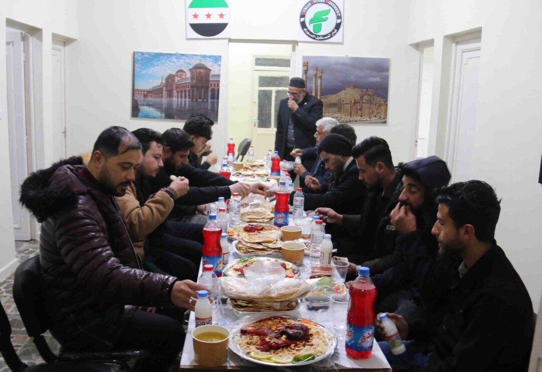 The SFM organizes a new group Iftar at its office in A‘azaz, north of Aleppo, as part of the “FEE TAWAD’DHIM” campaign.